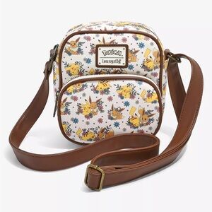 Loungefly Pokémon Pikachu & Eevee Floral Crossbody Bag - BoxLunch Exclusive